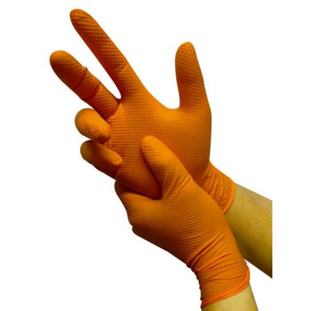 Heavy Duty Nitrile Gloves (orange)