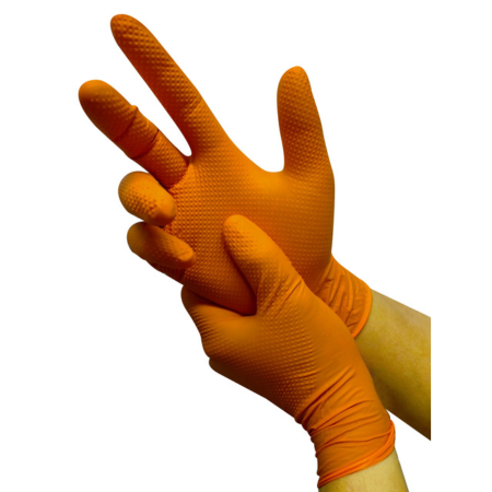 TuffGrip TG150 Nitrile P/F Disp Gloves - Orange