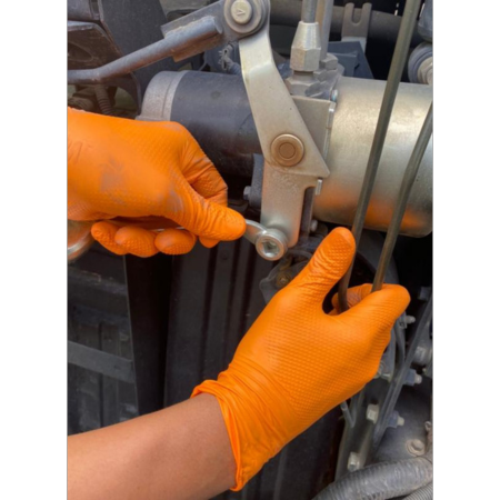 TuffGrip TG150 Nitrile P/F Disp Gloves - Orange